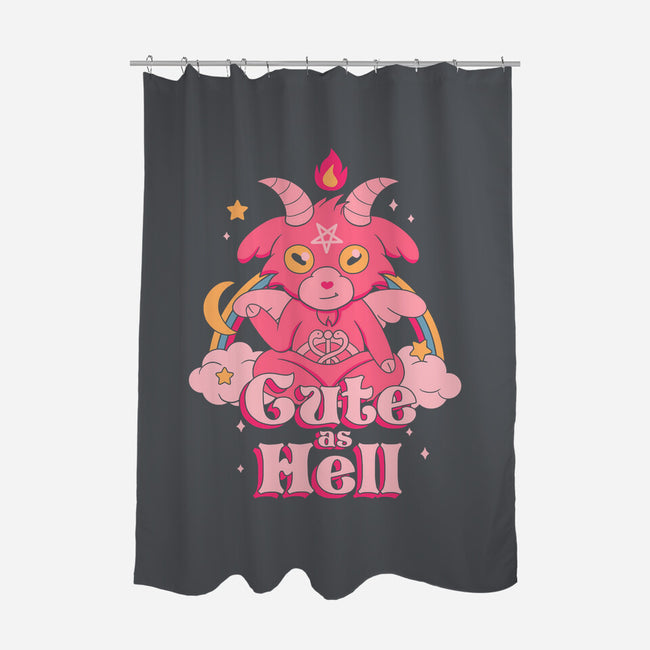 Cute as Hell-none polyester shower curtain-Thiago Correa