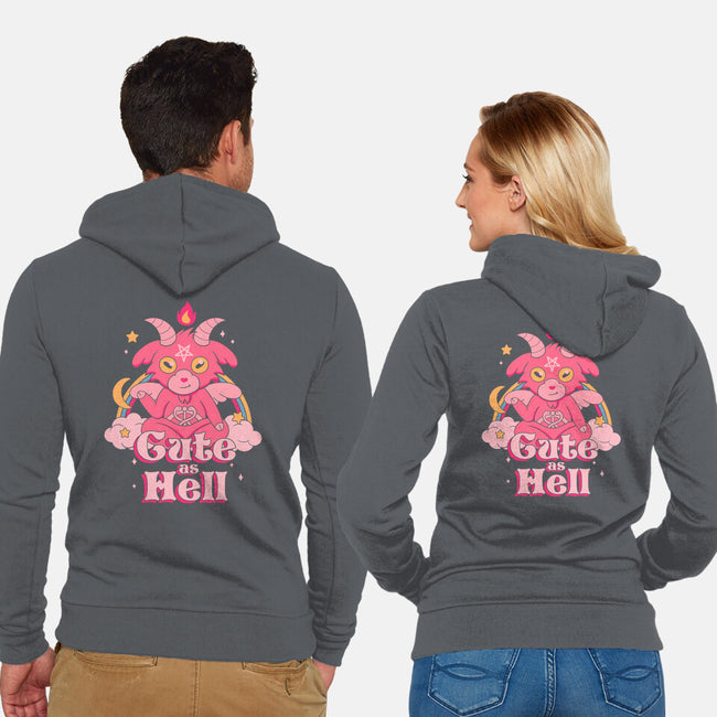 Cute as Hell-unisex zip-up sweatshirt-Thiago Correa