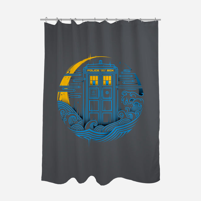 Time Traveler-none polyester shower curtain-StudioM6