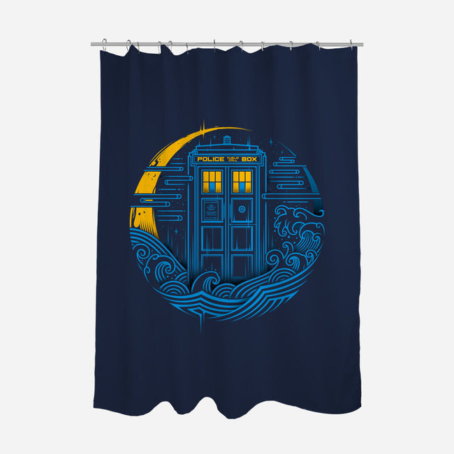 Time Traveler-none polyester shower curtain-StudioM6