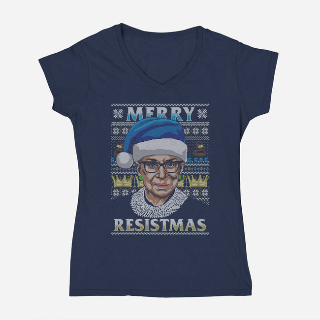 Merry Resistmas-womens v-neck tee-CoD Designs