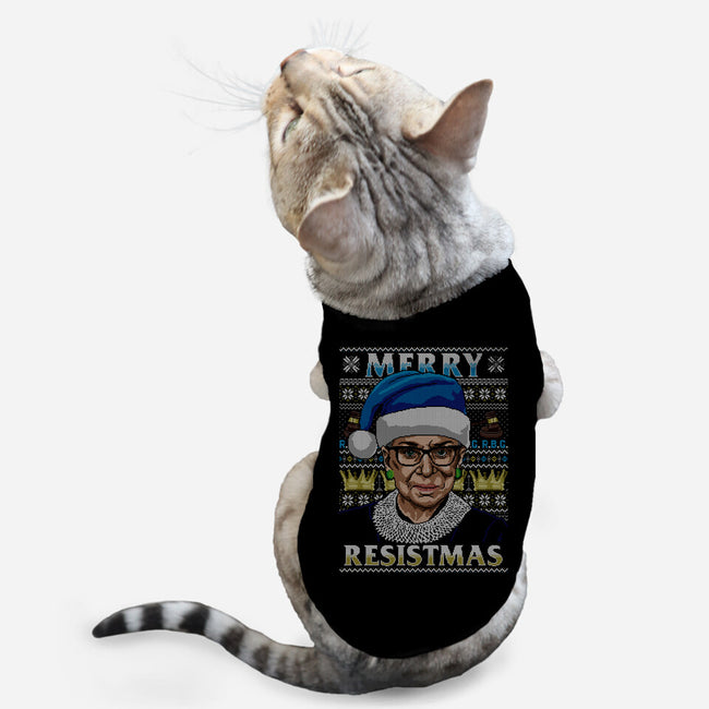 Merry Resistmas-cat basic pet tank-CoD Designs