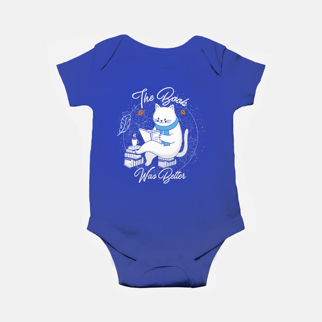 Cat Reader-baby basic onesie-Liewrite