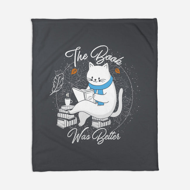 Cat Reader-none fleece blanket-Liewrite