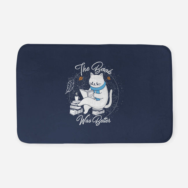 Cat Reader-none memory foam bath mat-Liewrite