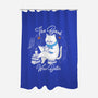 Cat Reader-none polyester shower curtain-Liewrite