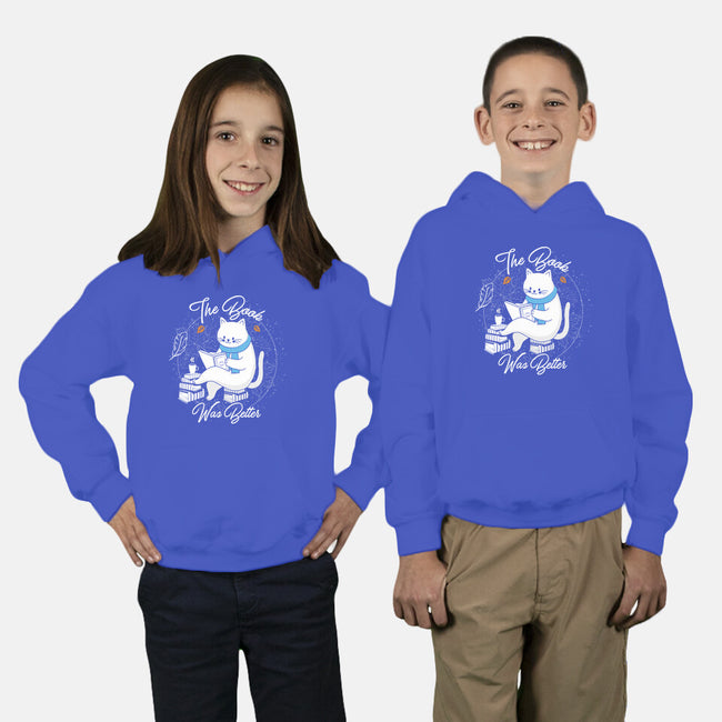 Cat Reader-youth pullover sweatshirt-Liewrite