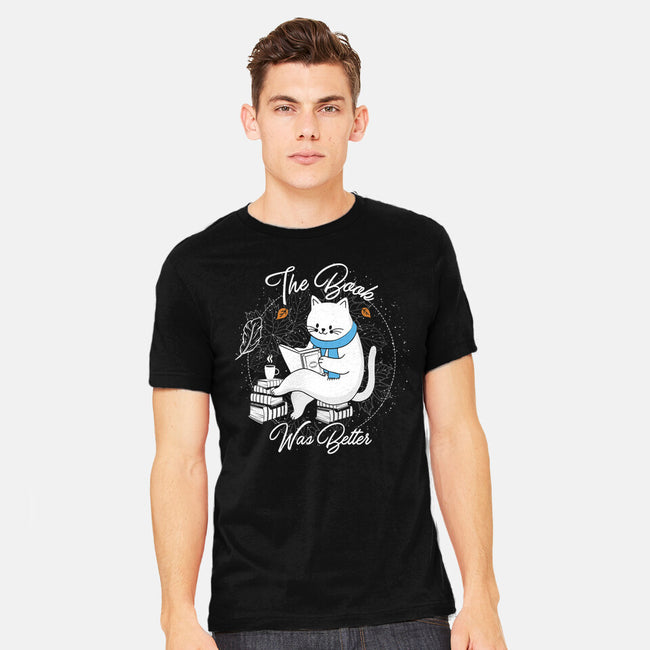 Cat Reader-mens heavyweight tee-Liewrite