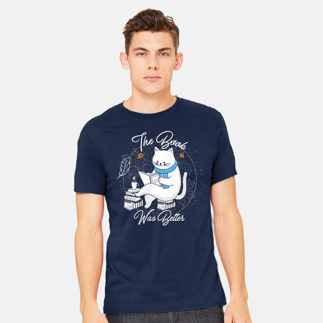 Cat Reader-mens heavyweight tee-Liewrite