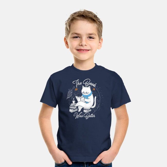 Cat Reader-youth basic tee-Liewrite