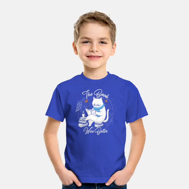 Cat Reader-youth basic tee-Liewrite