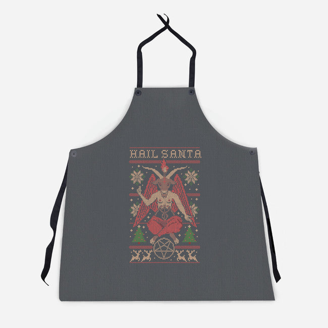 Hail Santa Claws-unisex kitchen apron-Thiago Correa
