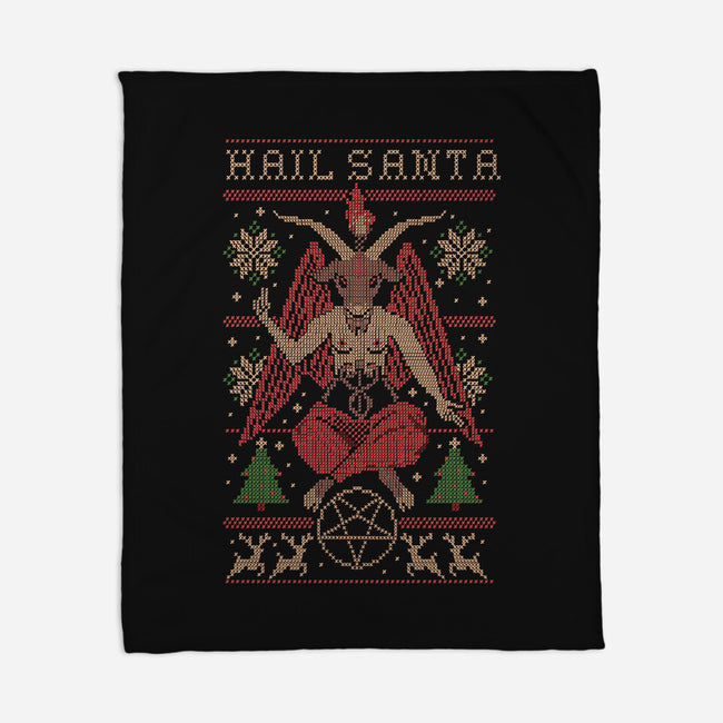 Hail Santa Claws-none fleece blanket-Thiago Correa