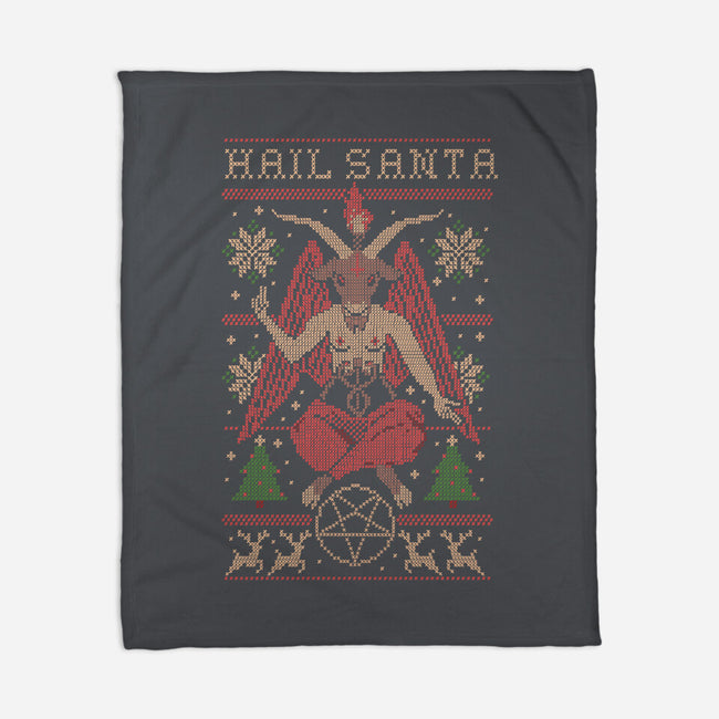 Hail Santa Claws-none fleece blanket-Thiago Correa
