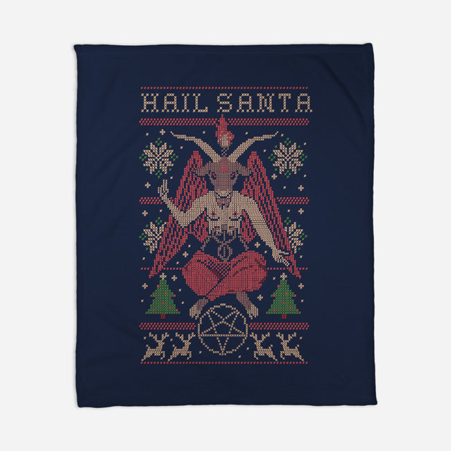 Hail Santa Claws-none fleece blanket-Thiago Correa
