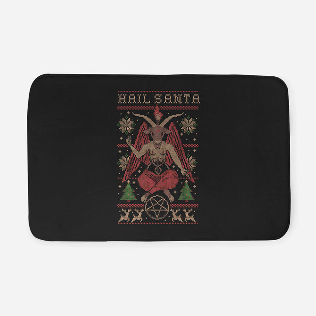 Hail Santa Claws-none memory foam bath mat-Thiago Correa