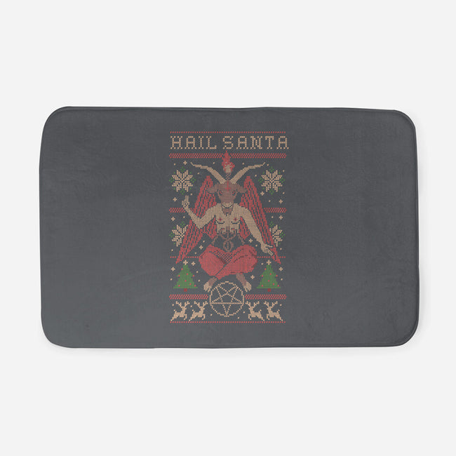 Hail Santa Claws-none memory foam bath mat-Thiago Correa