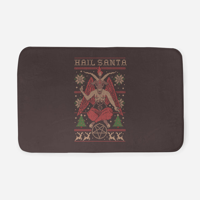 Hail Santa Claws-none memory foam bath mat-Thiago Correa