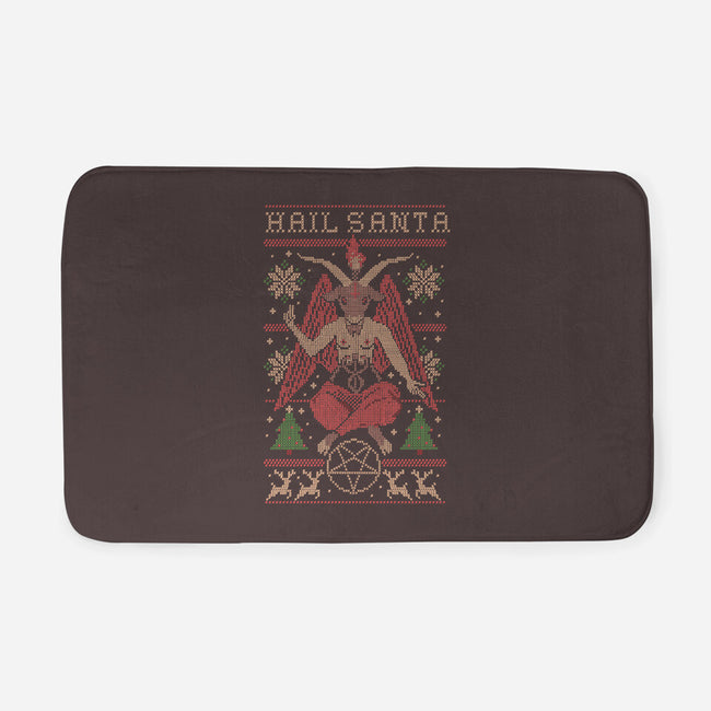 Hail Santa Claws-none memory foam bath mat-Thiago Correa