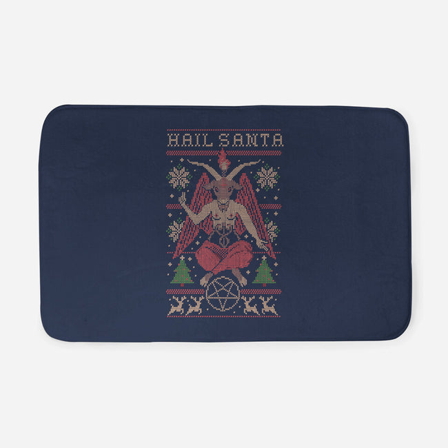 Hail Santa Claws-none memory foam bath mat-Thiago Correa