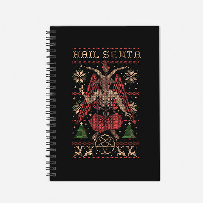 Hail Santa Claws-none dot grid notebook-Thiago Correa