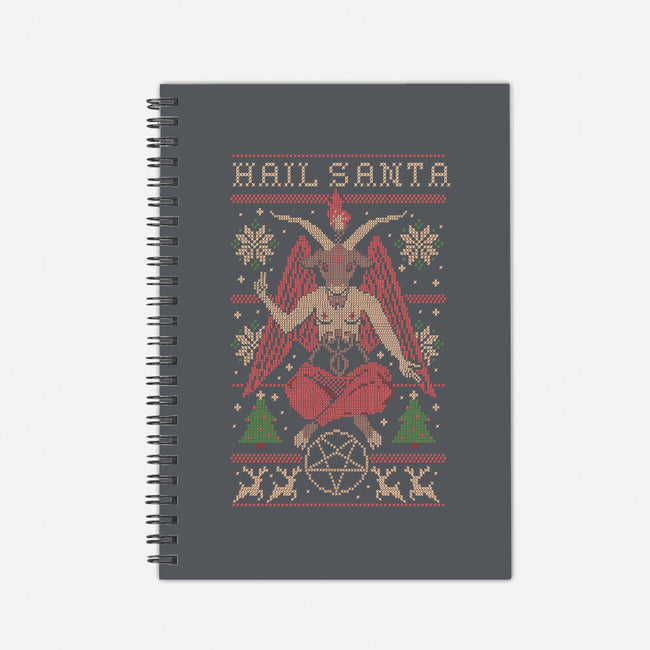 Hail Santa Claws-none dot grid notebook-Thiago Correa