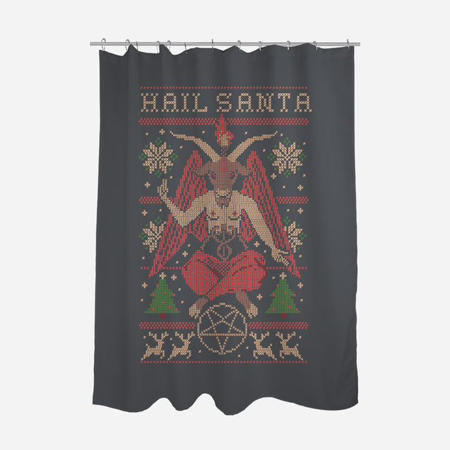 Hail Santa Claws-none polyester shower curtain-Thiago Correa