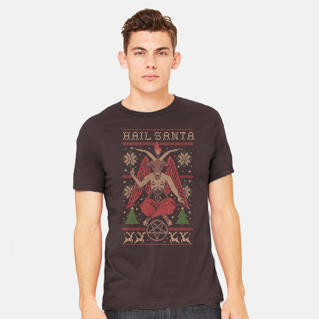 Hail Santa Claws-mens heavyweight tee-Thiago Correa