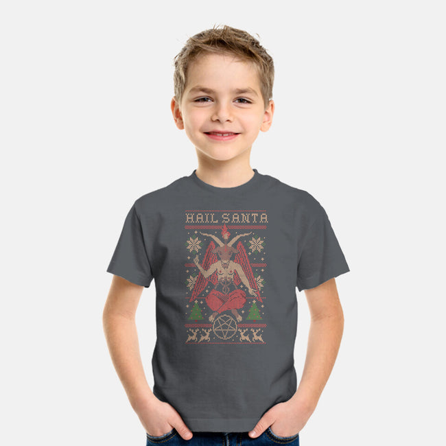 Hail Santa Claws-youth basic tee-Thiago Correa