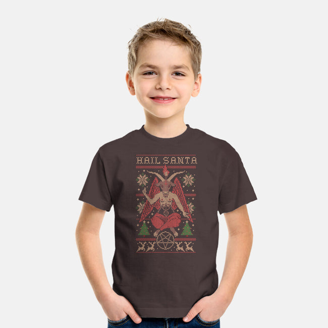 Hail Santa Claws-youth basic tee-Thiago Correa