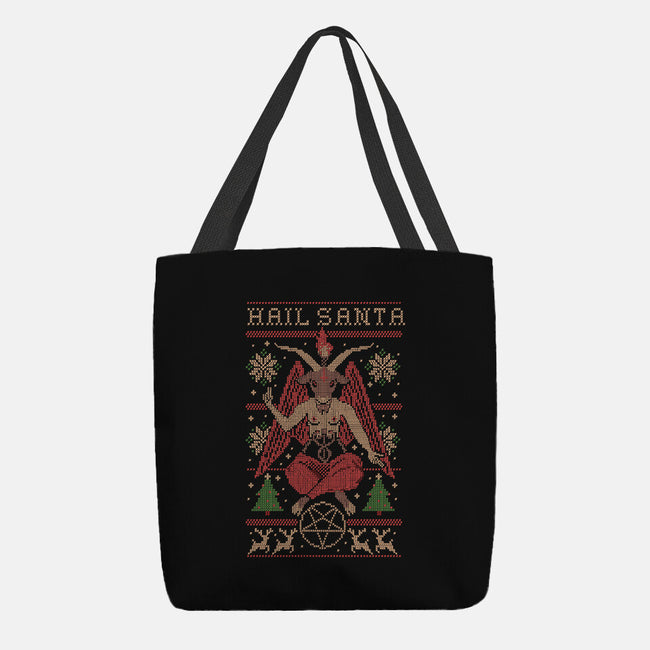 Hail Santa Claws-none basic tote-Thiago Correa