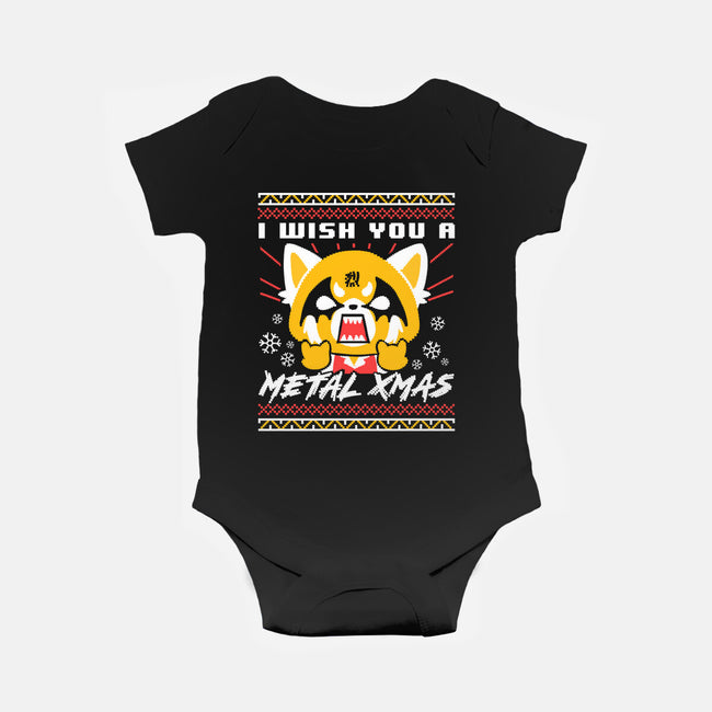 Metal Christmas-baby basic onesie-estudiofitas