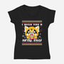 Metal Christmas-womens v-neck tee-estudiofitas