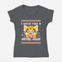 Metal Christmas-womens v-neck tee-estudiofitas