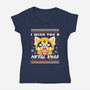 Metal Christmas-womens v-neck tee-estudiofitas