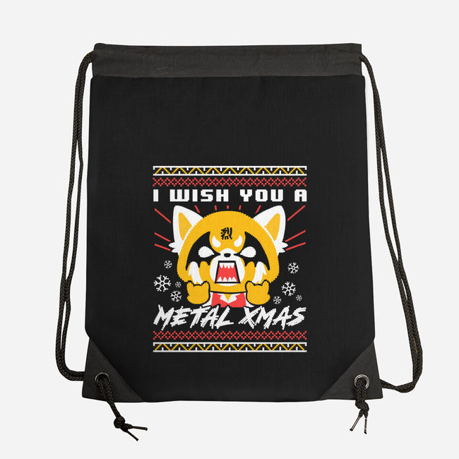 Metal Christmas-none drawstring bag-estudiofitas