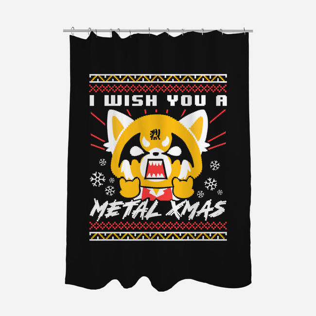 Metal Christmas-none polyester shower curtain-estudiofitas