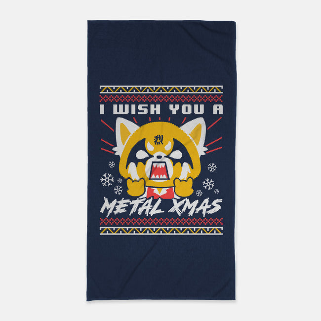 Metal Christmas-none beach towel-estudiofitas