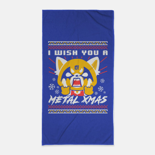 Metal Christmas-none beach towel-estudiofitas