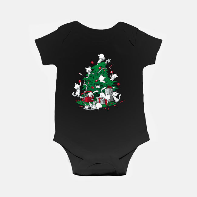 Cat Tree-baby basic onesie-DoOomcat