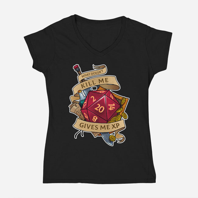 Gives Me XP-womens v-neck tee-Ursulalopez