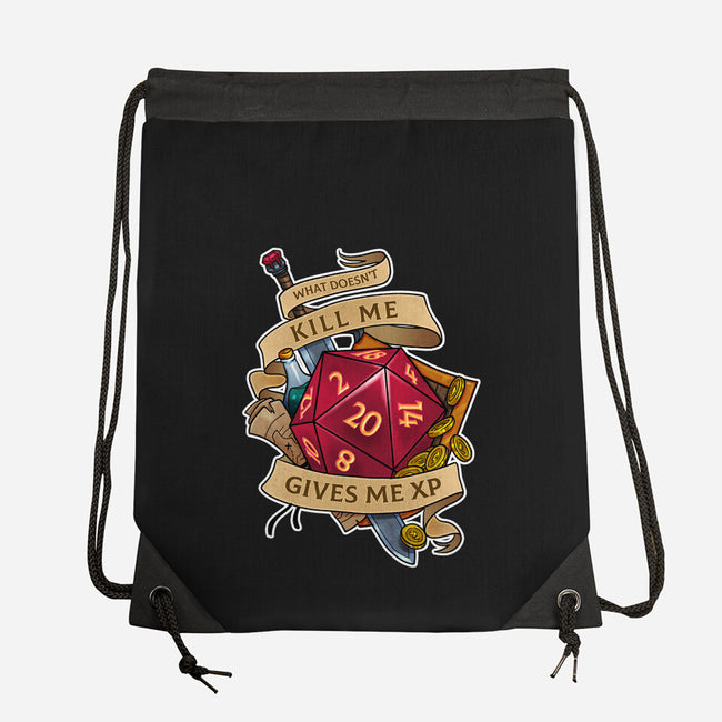 Gives Me XP-none drawstring bag-Ursulalopez