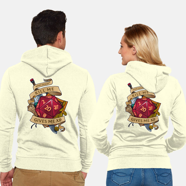 Gives Me XP-unisex zip-up sweatshirt-Ursulalopez