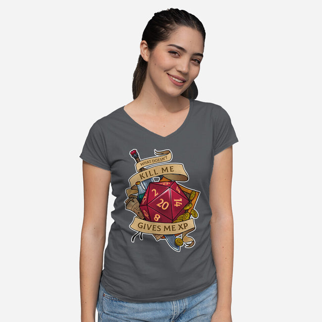 Gives Me XP-womens v-neck tee-Ursulalopez