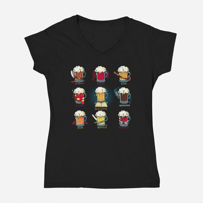 Beer Role Play-womens v-neck tee-Vallina84