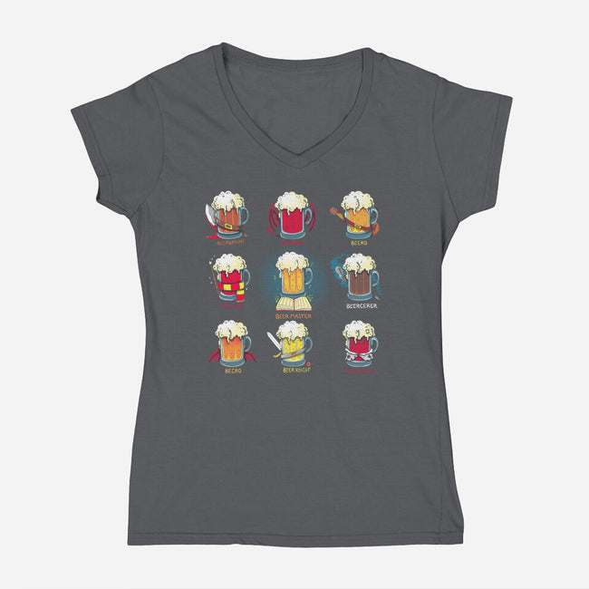 Beer Role Play-womens v-neck tee-Vallina84