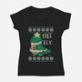 Tree Rex Sweater-womens v-neck tee-TaylorRoss1