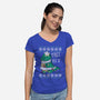 Tree Rex Sweater-womens v-neck tee-TaylorRoss1