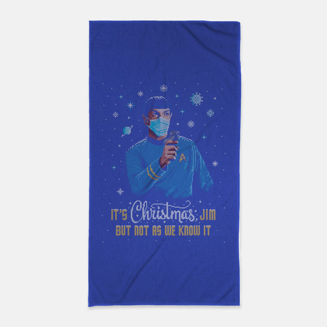 It's Christmas Jim-none beach towel-stationjack