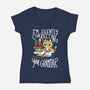 Grammar Cat-womens v-neck tee-TaylorRoss1